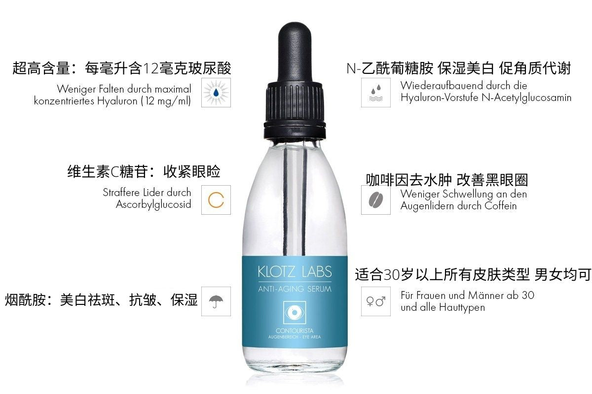 KLOTZ LABS CONTOURISTA SERUM 10ml 德国高浓缩透明质酸眼部凝胶